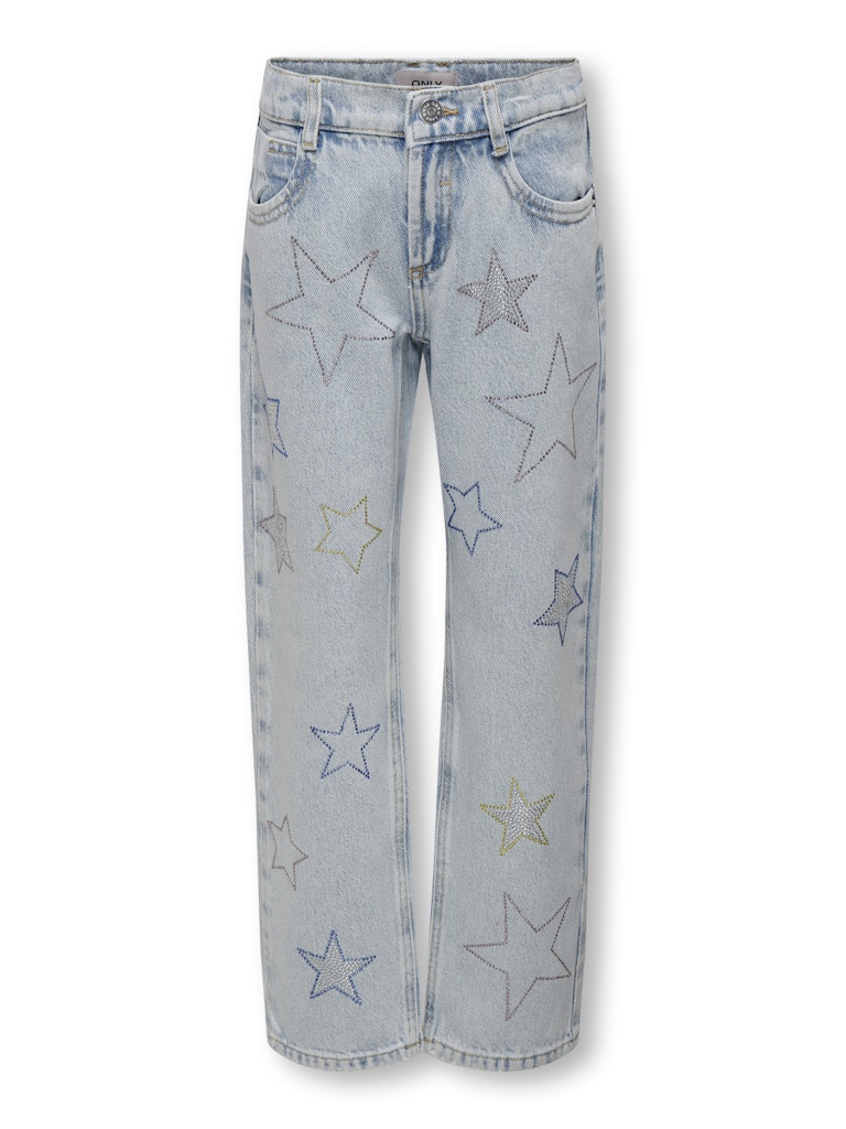 Kids Only Rhinestone Star Jeans in Light Blue