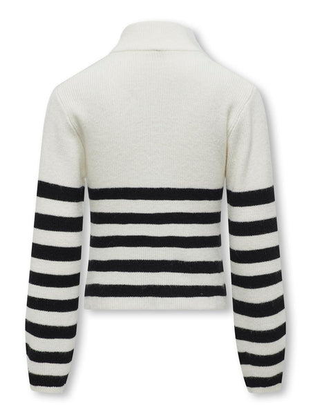 Kids Only Striped 1/4 Zip Jumper in Cream