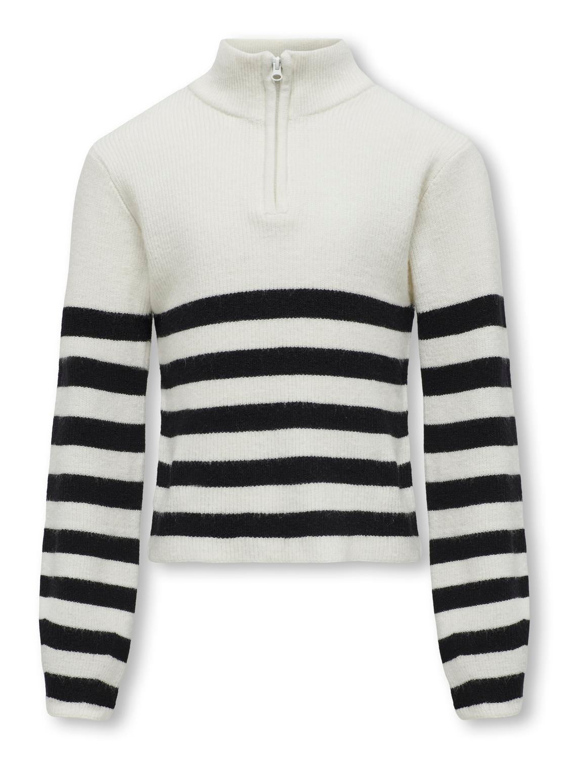 Kids Only Striped 1/4 Zip Jumper in Cream