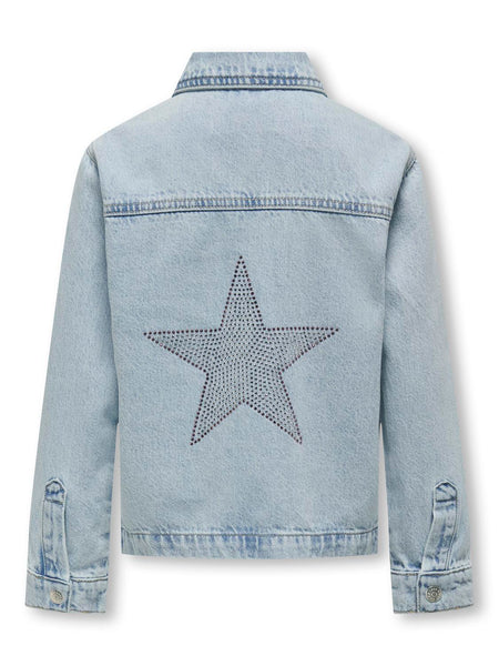 Kids Only Denim Star Shacket in Light Blue