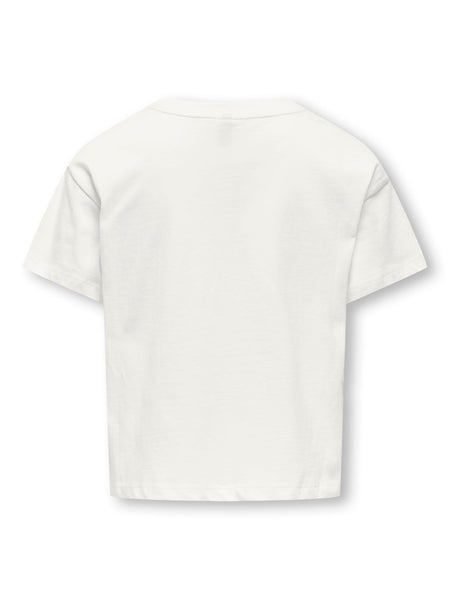 KIDS ONLY Embroidered Heart Detail T-Shirt in White
