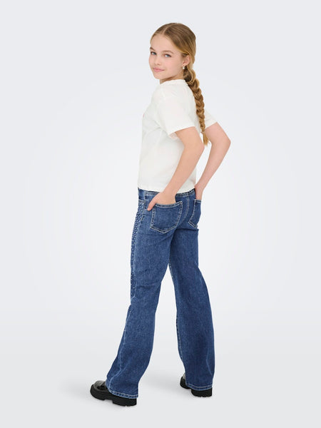 KIDS ONLY Embroidered Heart Detail T-Shirt in White
