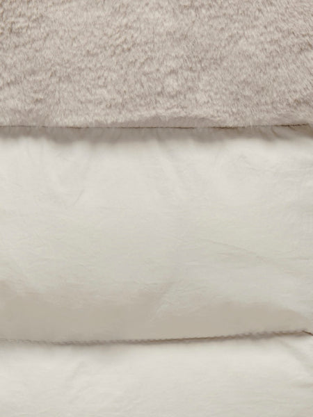 KIDS ONLY Fur Detail Puffer Gilet in Cream