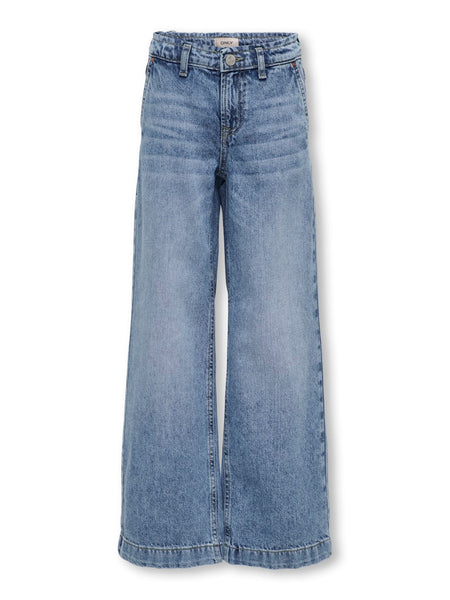 Kids Only Wide Leg Jeans in Medium Blue