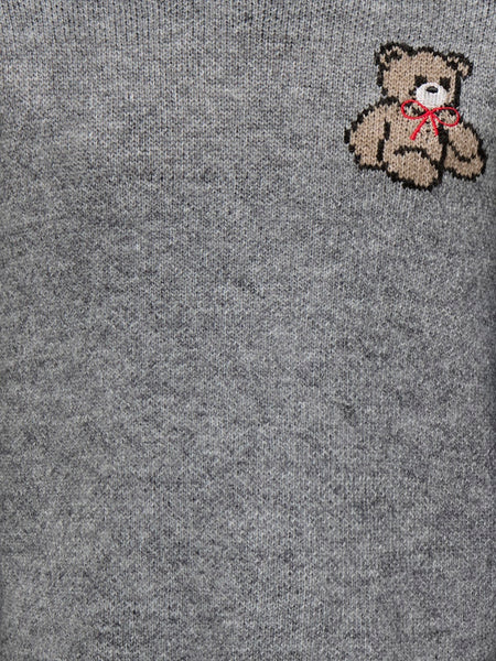 KIDS ONLY Knitted Teddy Print Jumper in Grey