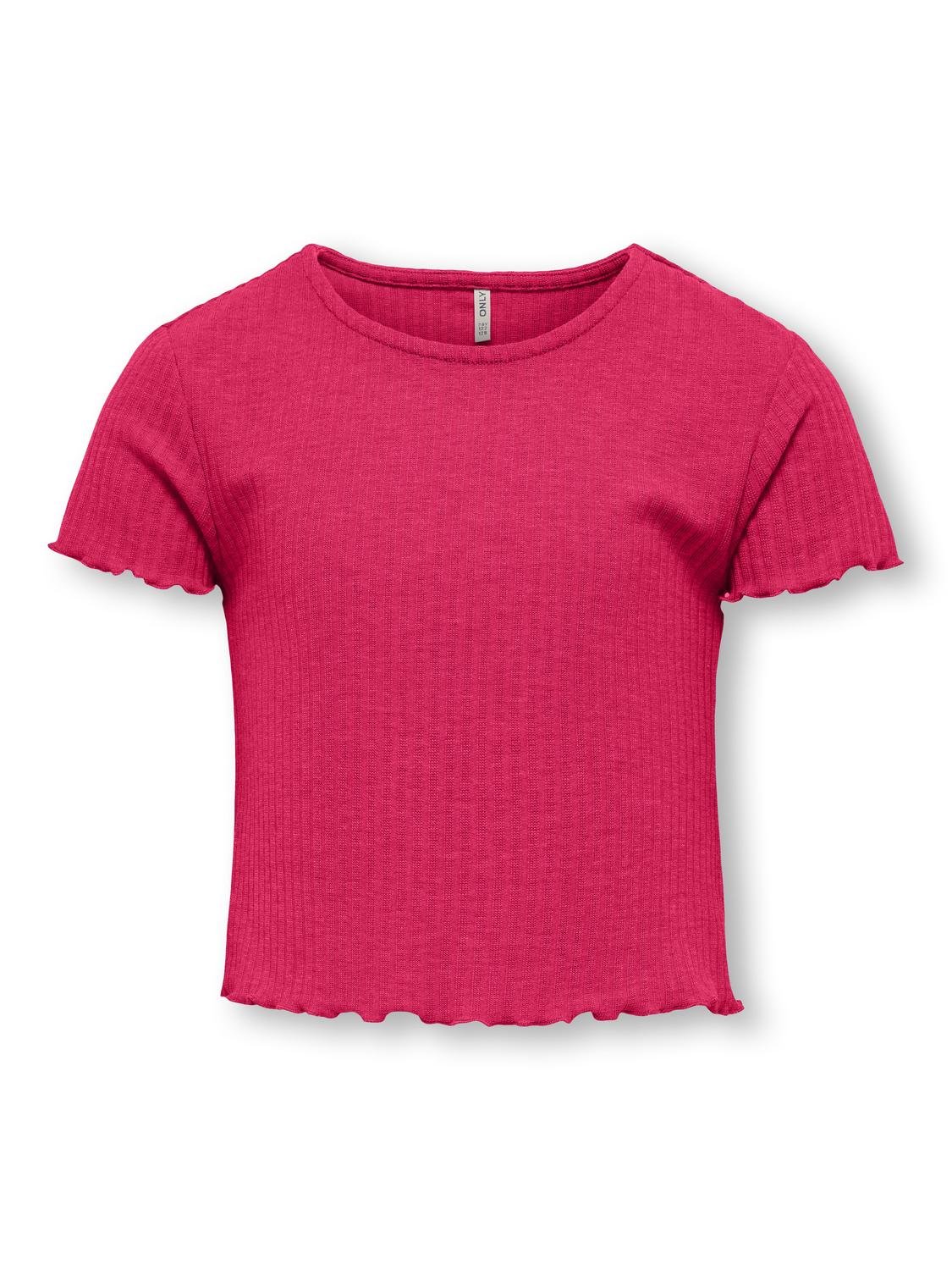 Kids Only Ribbed T-Shirt in Pink