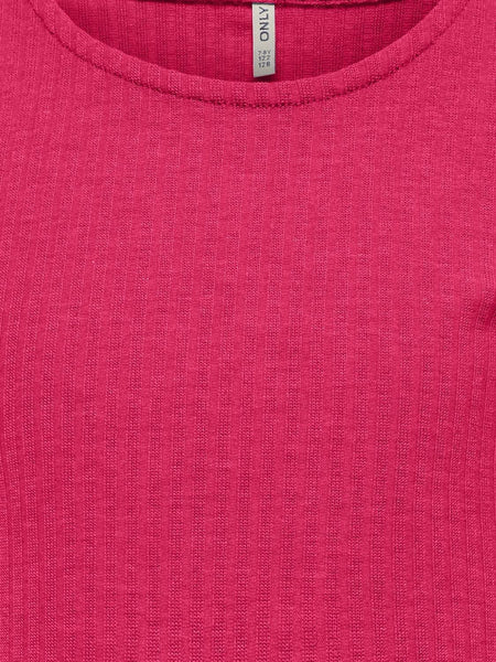 Kids Only Ribbed T-Shirt in Pink