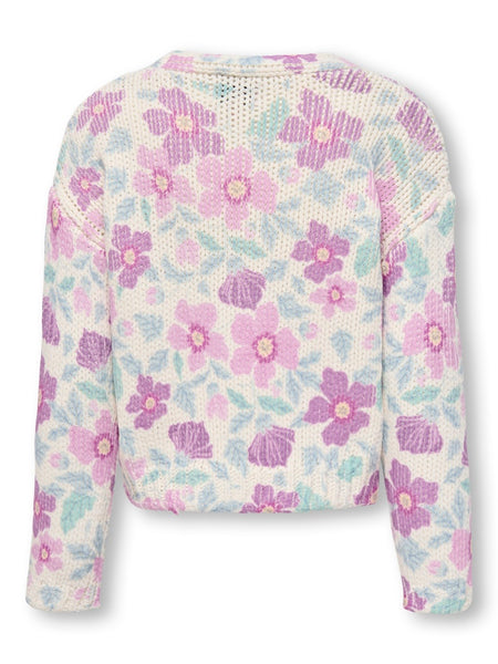 Kids Only Floral Cardigan in Cream