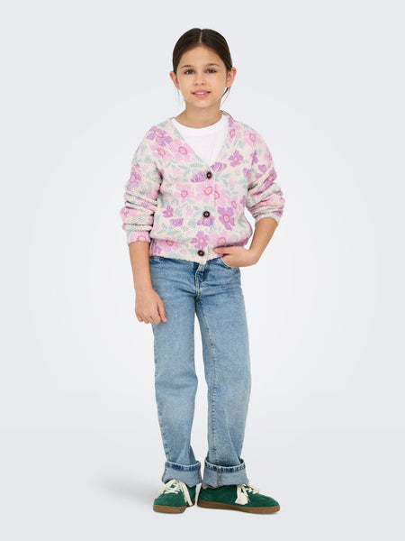 Kids Only Floral Cardigan in Cream