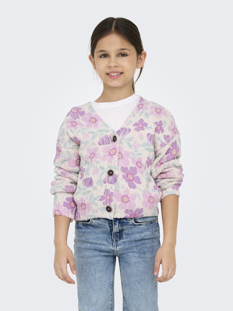 Kids Only Floral Cardigan in Cream