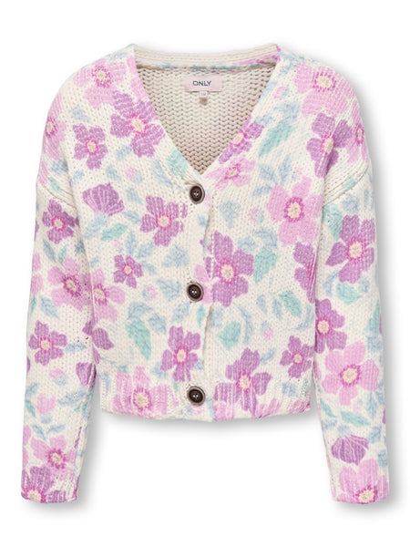 Kids Only Floral Cardigan in Cream