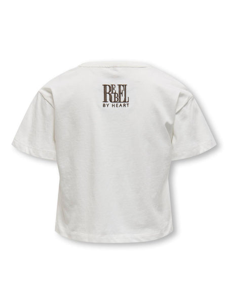 Kids Only "Rebel" Printed T-Shirt in White