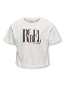 Kids Only "Rebel" Printed T-Shirt in White