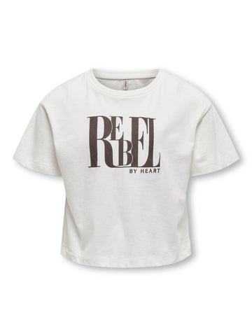 Kids Only "Rebel" Printed T-Shirt in White