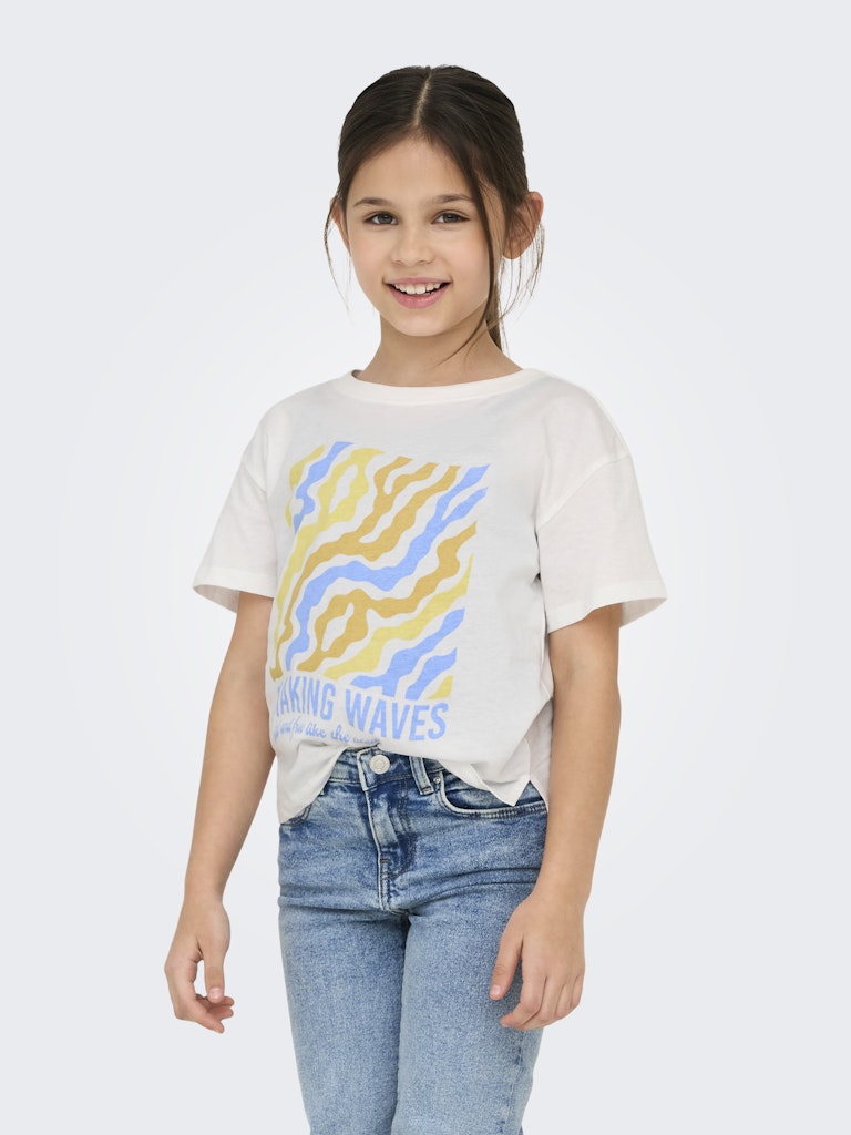 Kids Only Printed Wave T-Shirt in White