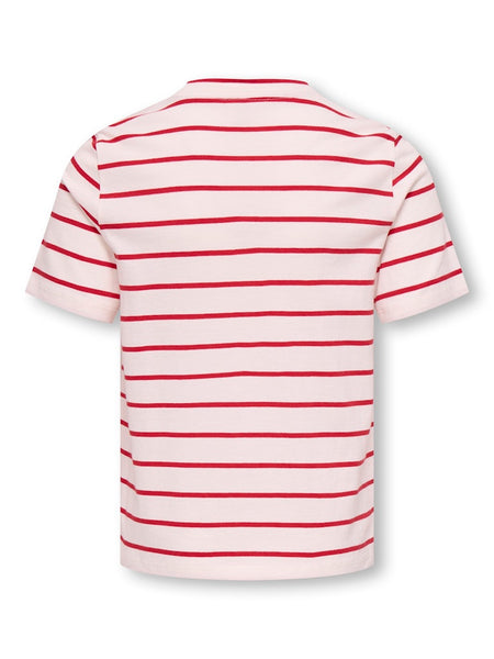 KIDS ONLY Striped "Nice Attitude Club" T-Shirt in Red