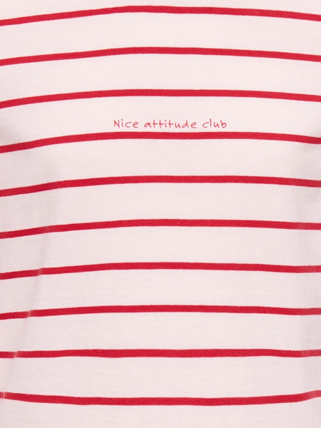 KIDS ONLY Striped "Nice Attitude Club" T-Shirt in Red
