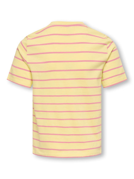 KIDS ONLY Striped "Be Kind" T-Shirt in Yellow