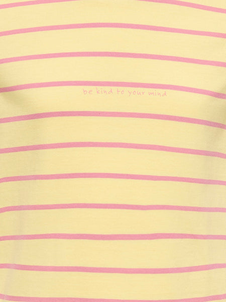 KIDS ONLY Striped "Be Kind" T-Shirt in Yellow