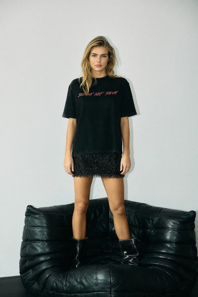 NOISY MAY "Sorry Not Today" T-Shirt in Black