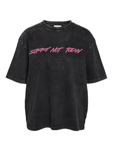 NOISY MAY "Sorry Not Today" T-Shirt in Black
