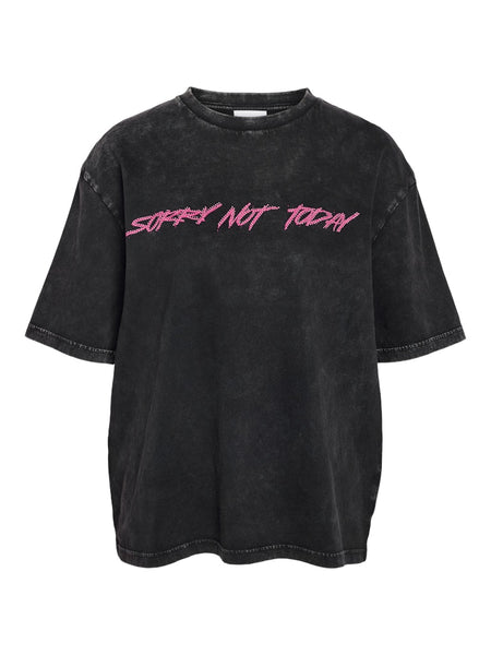 NOISY MAY "Sorry Not Today" T-Shirt in Black