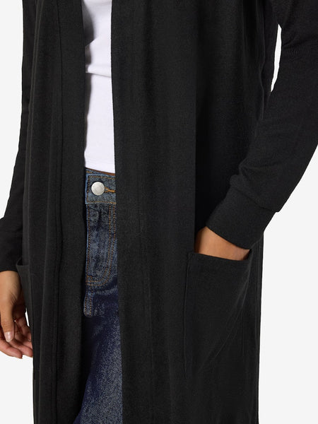 NOISY MAY Long Cardigan in Black