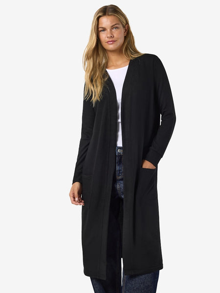 NOISY MAY Long Cardigan in Black