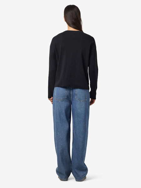 NOISY MAY Long Sleeve Top in Black