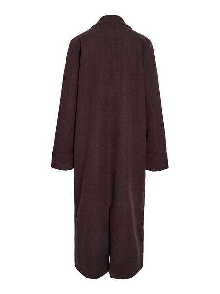 NOISY MAY Long Coat in Plum