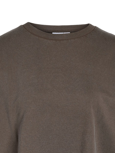 NOISY MAY Boxy T-Shirt in Chocolate