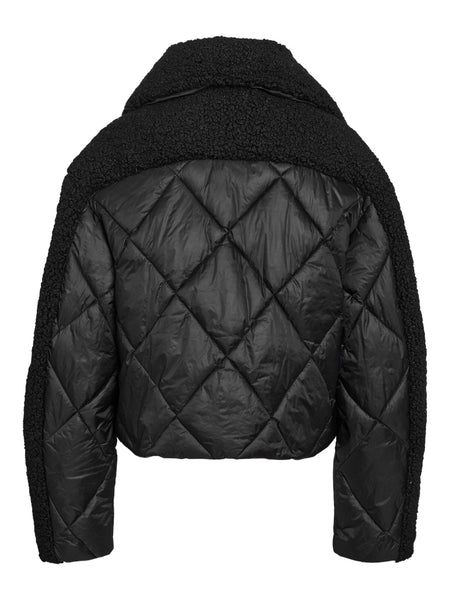 NOISY MAY Short Puffer Jacket in Black