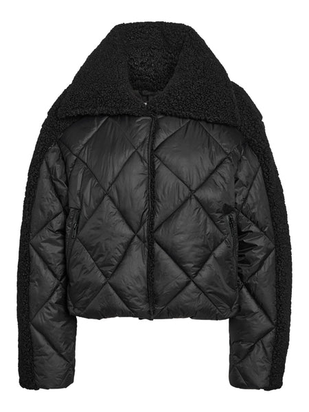 NOISY MAY Short Puffer Jacket in Black