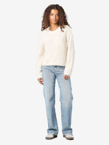 NOISY MAY Knitted O-Neck Jumper in Cream