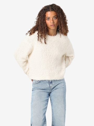NOISY MAY Knitted O-Neck Jumper in Cream