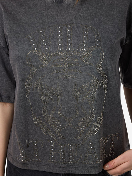 Noisy May "Wild At Heart" T-Shirt in Grey