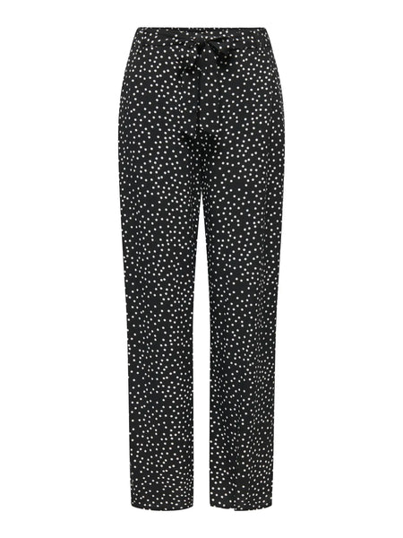 ONLY Polka-Dot Palazzo Trousers in Black