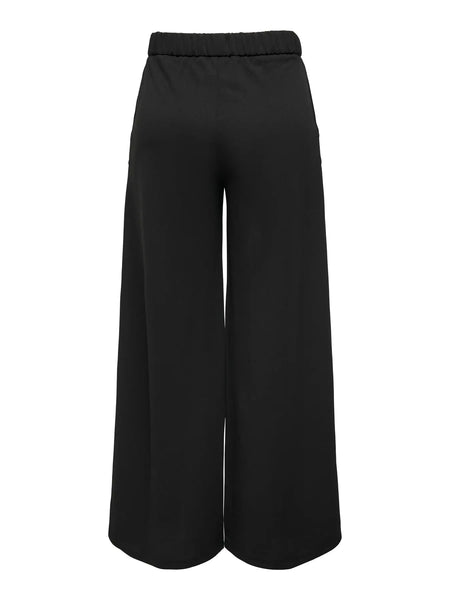 JDY Flared Wide Leg Trousers in Black