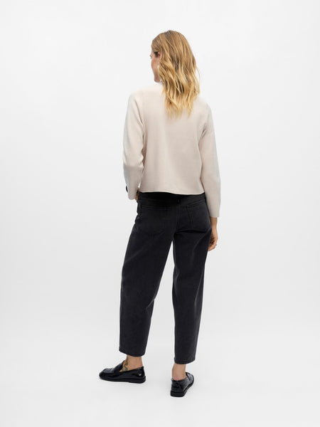 OBJECT High Neck Knit Jumper in Beige