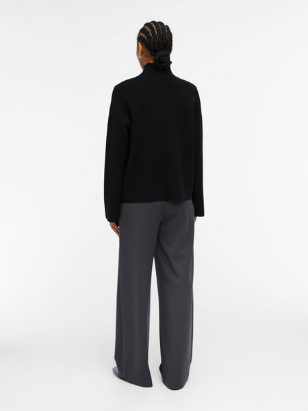 OBJECT High Neck Knit Jumper in Black