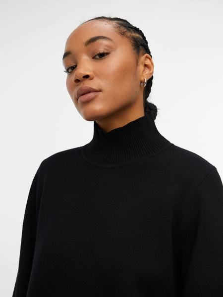 OBJECT High Neck Knit Jumper in Black