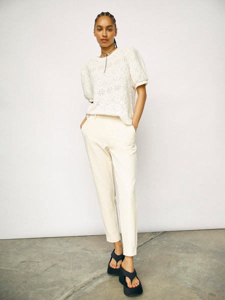 Object Slim Fit Tailored Trousers in Cream