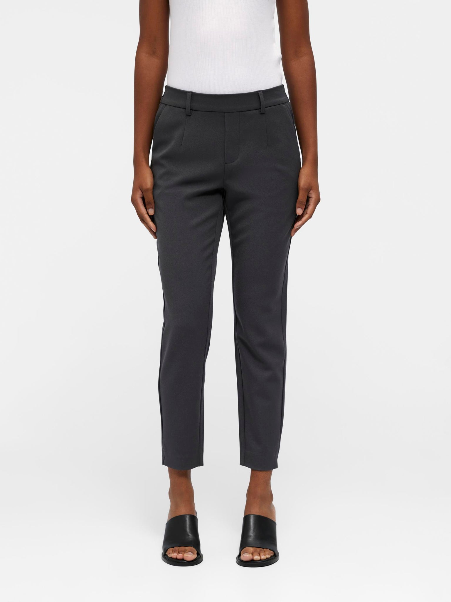 Object Slim Fit Tailored Trousers in Grey