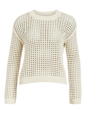 Object Knitted Pullover in Cream