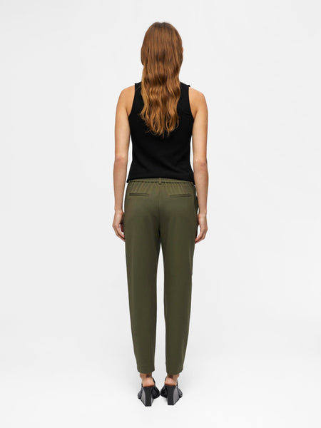 Object Slim Fit Tailored Trousers in Green