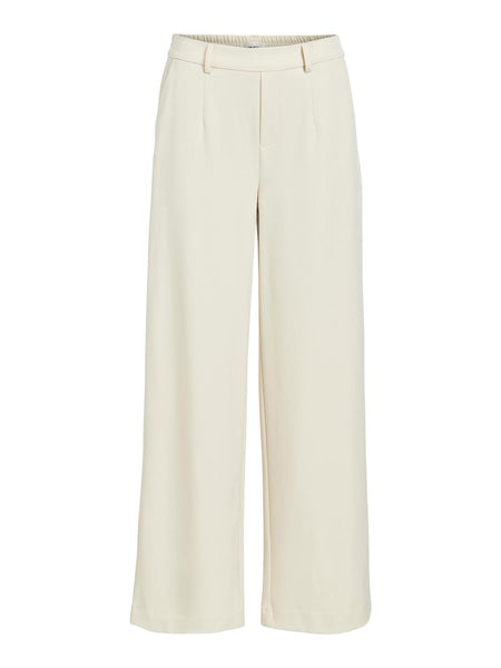 Object Wide Leg Tailored Trousers in Cream