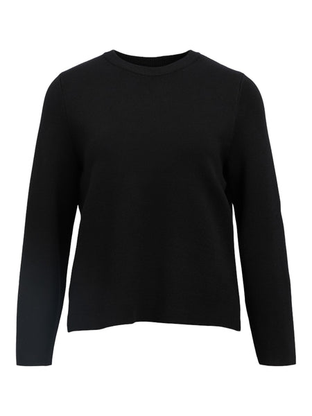 OBJECT Knitted O-Neck Jumper in Black