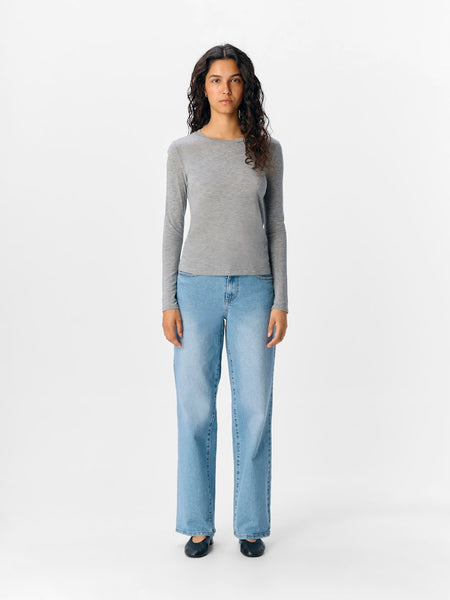 OBJECT Long Sleeve Top in Grey