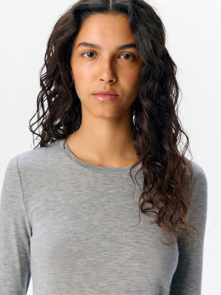 OBJECT Long Sleeve Top in Grey