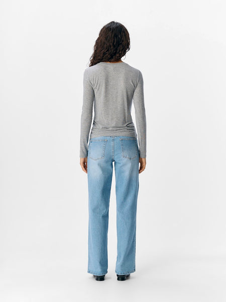 OBJECT Long Sleeve Top in Grey